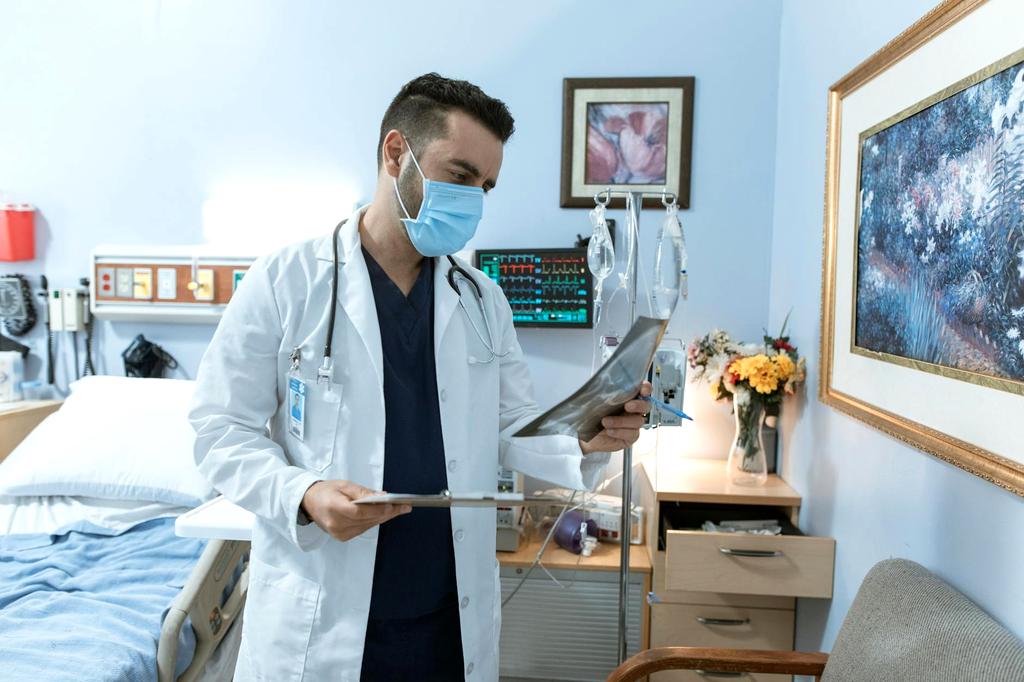 Person making notes while looking at wardrobe mid-week assessment